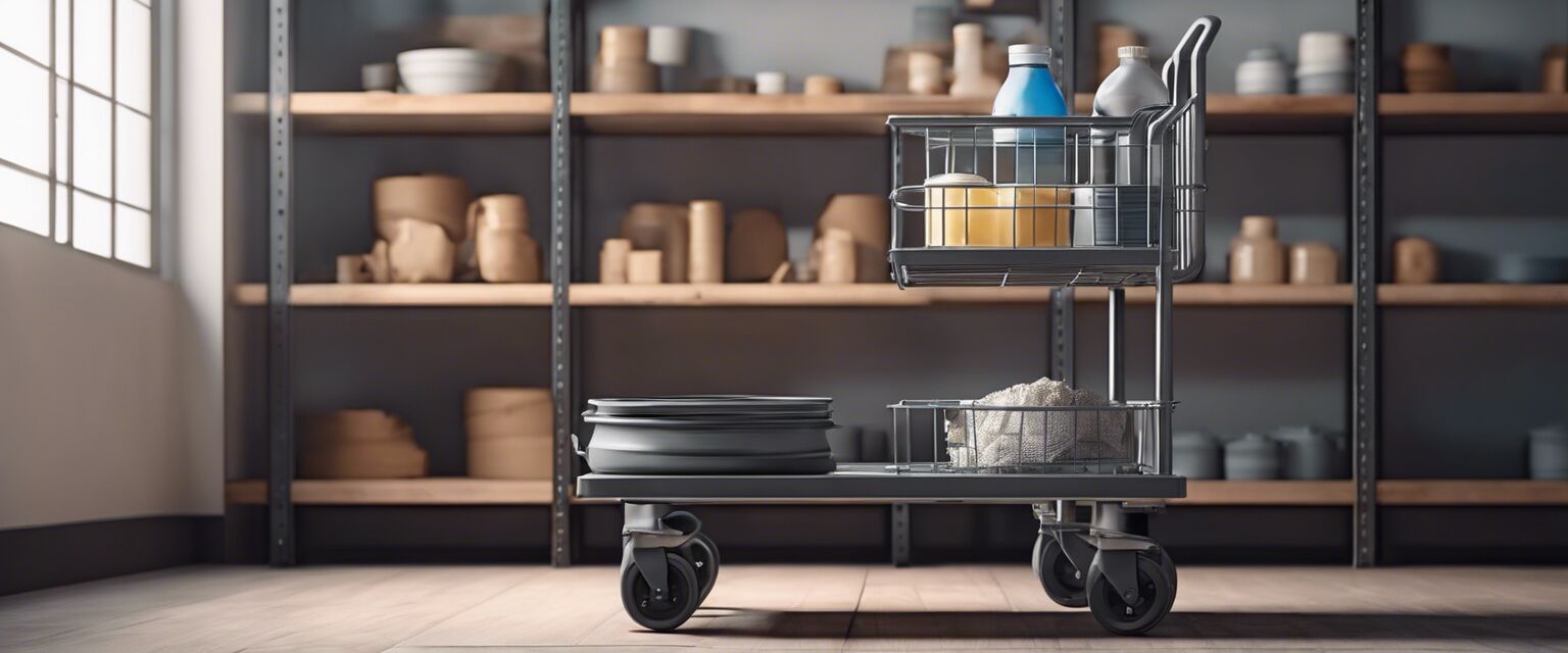 Utility cart with shelves